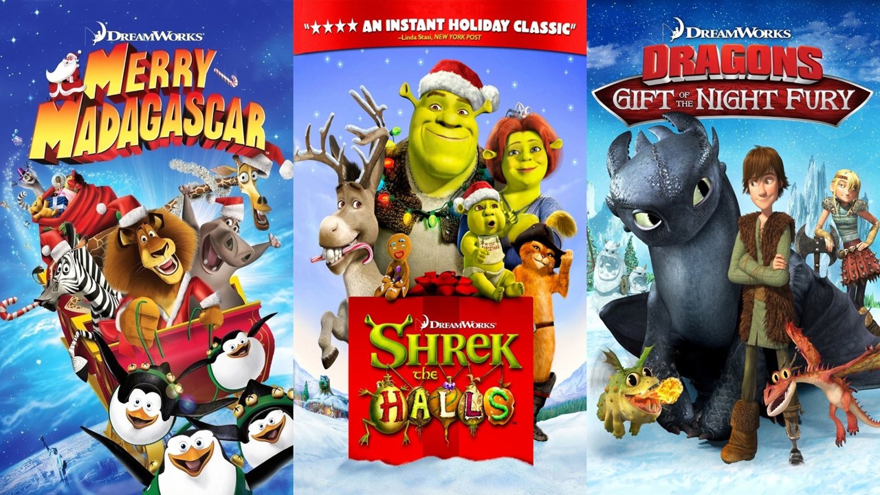 Dreamworks Tatil Klasikleri / Neşeli Madagaskar / Salonları Shrek / Ejderhalar: Gece Hiddetinin Hediyesi / Kung Fu Panda Tatili) kapak görseli